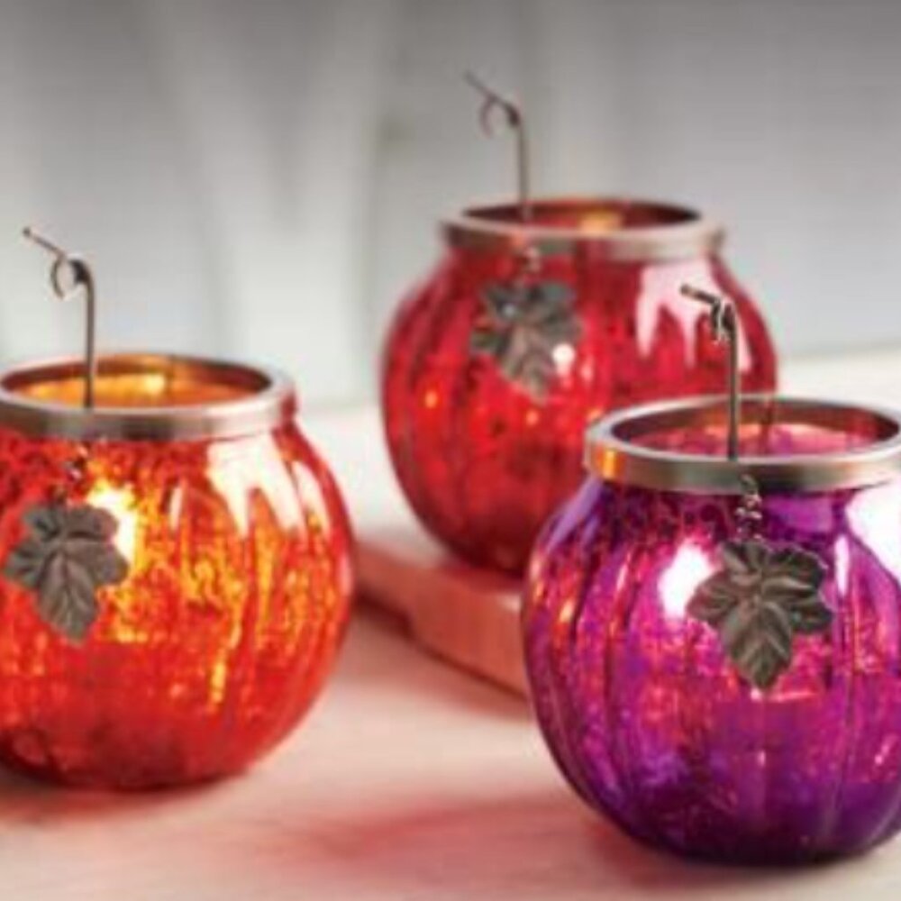 Pumpkin Tealight Trio - Partylite - NIB